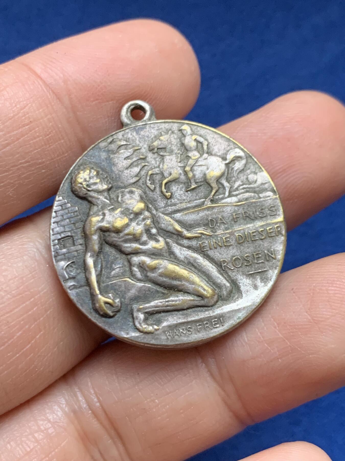 《竞宝斋》第446场 周日，周一，2场连拍 （全场包邮） 1924年宗教活动纪念章 12.6克 30mm