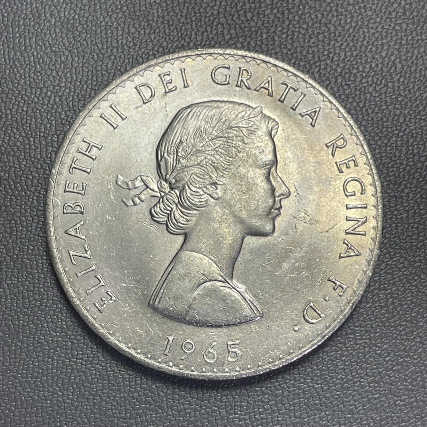 回流1208 英国1965年温斯顿·丘吉尔逝世1克朗纪念币