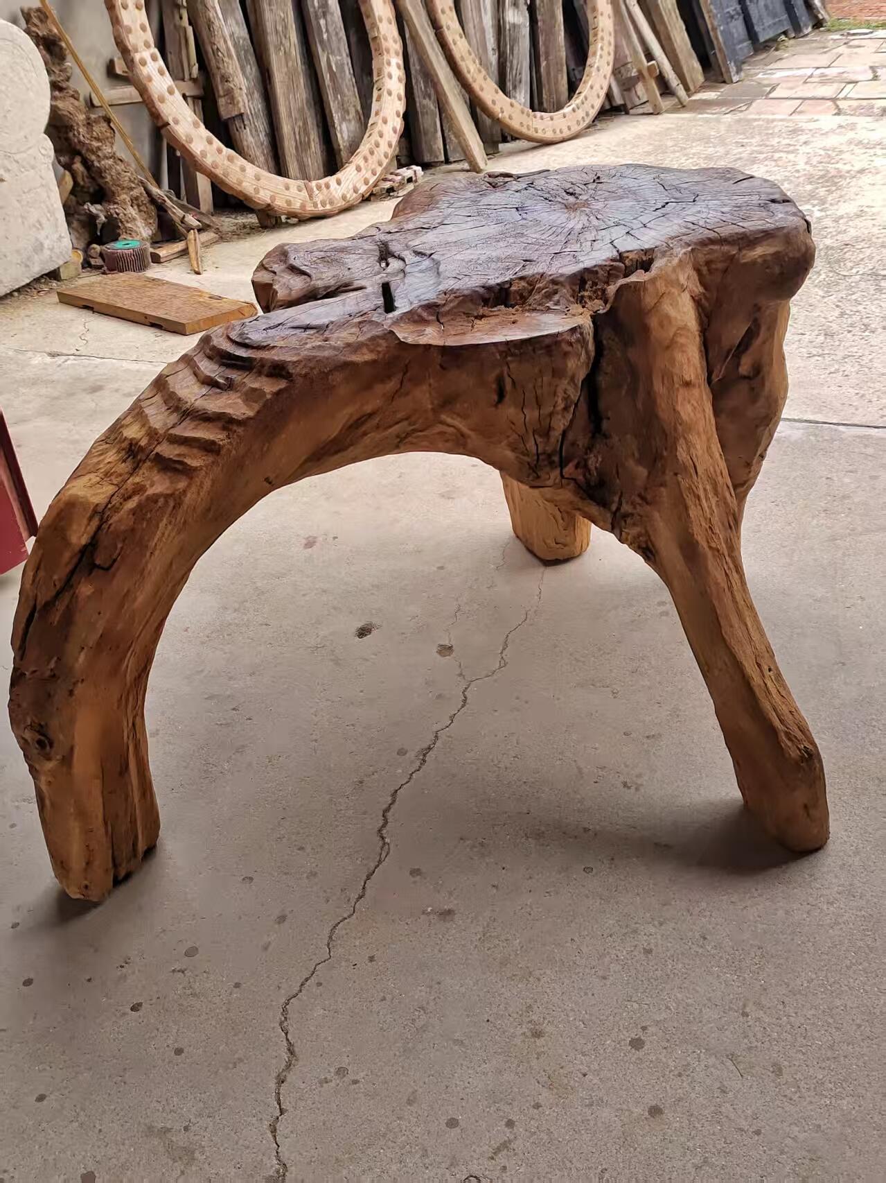 精品楠木异形茶台，一木正出，侘寂风民宿茶空间装修佳品