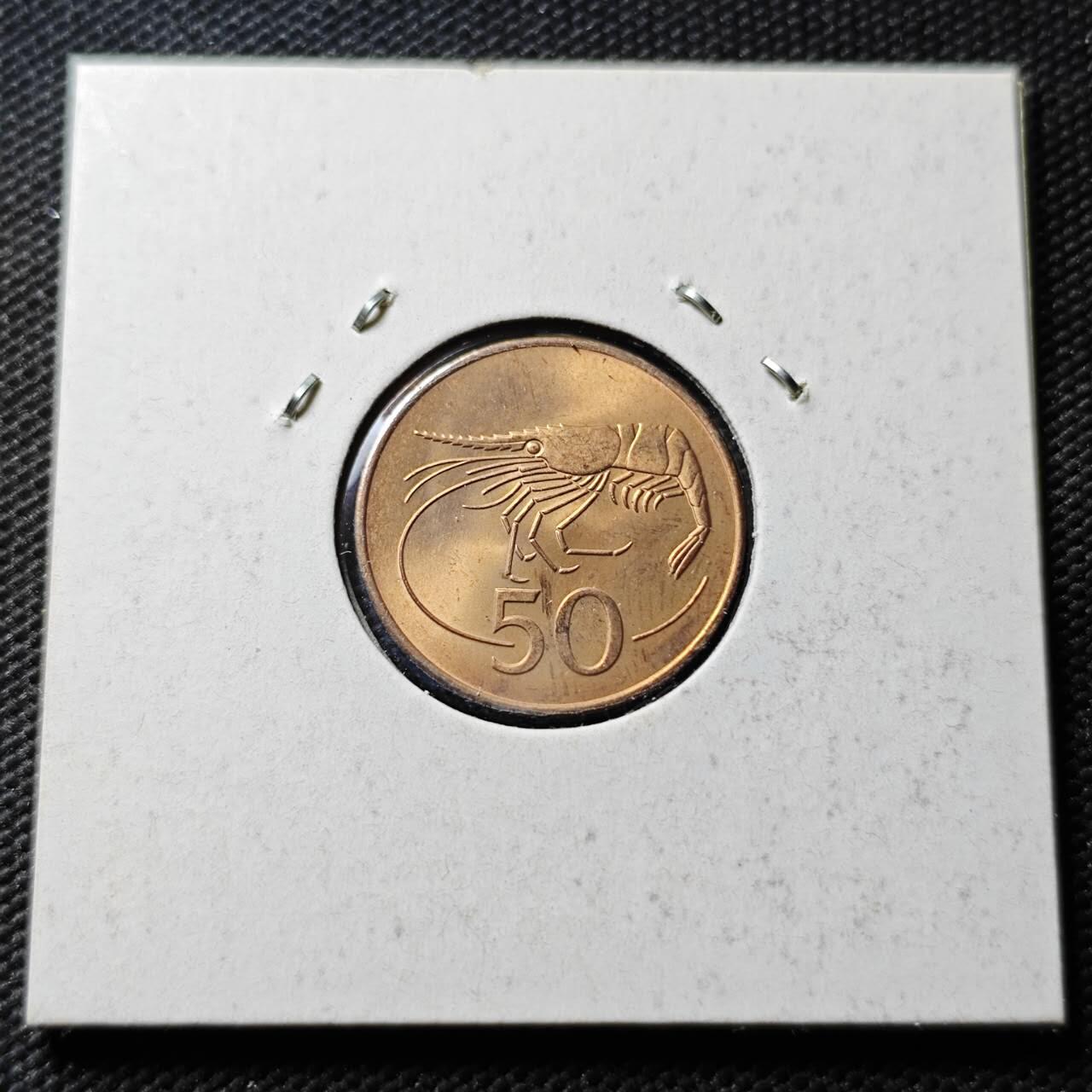 KK钱币收藏小铺 第376期  2月预留时间 周末发货  冰岛50奥拉 虾 好品铜币