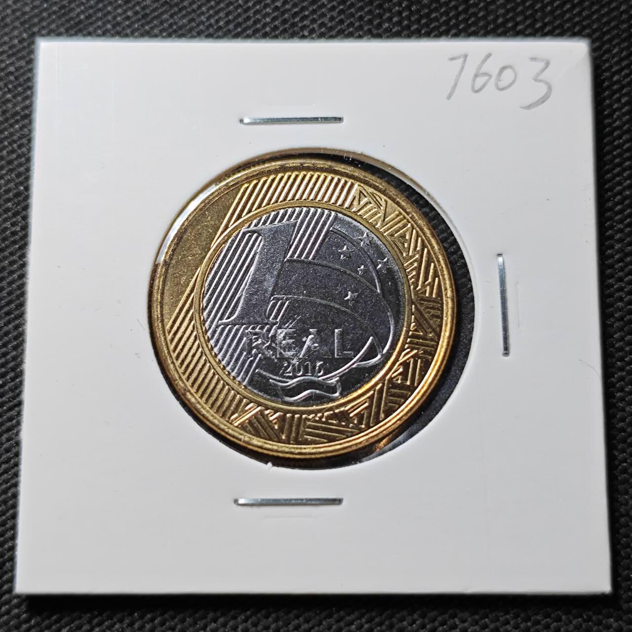 KK钱币收藏小铺 第376期  2月预留时间 周末发货  巴西1瑞尔双色币纪念币