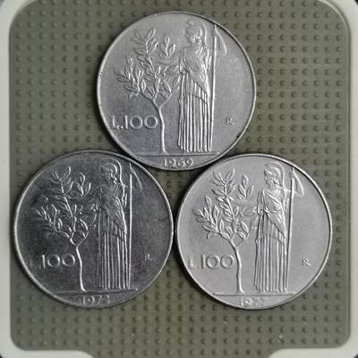 2025年第134场各国散币拍卖（总第134场） - 意大利100里拉3枚