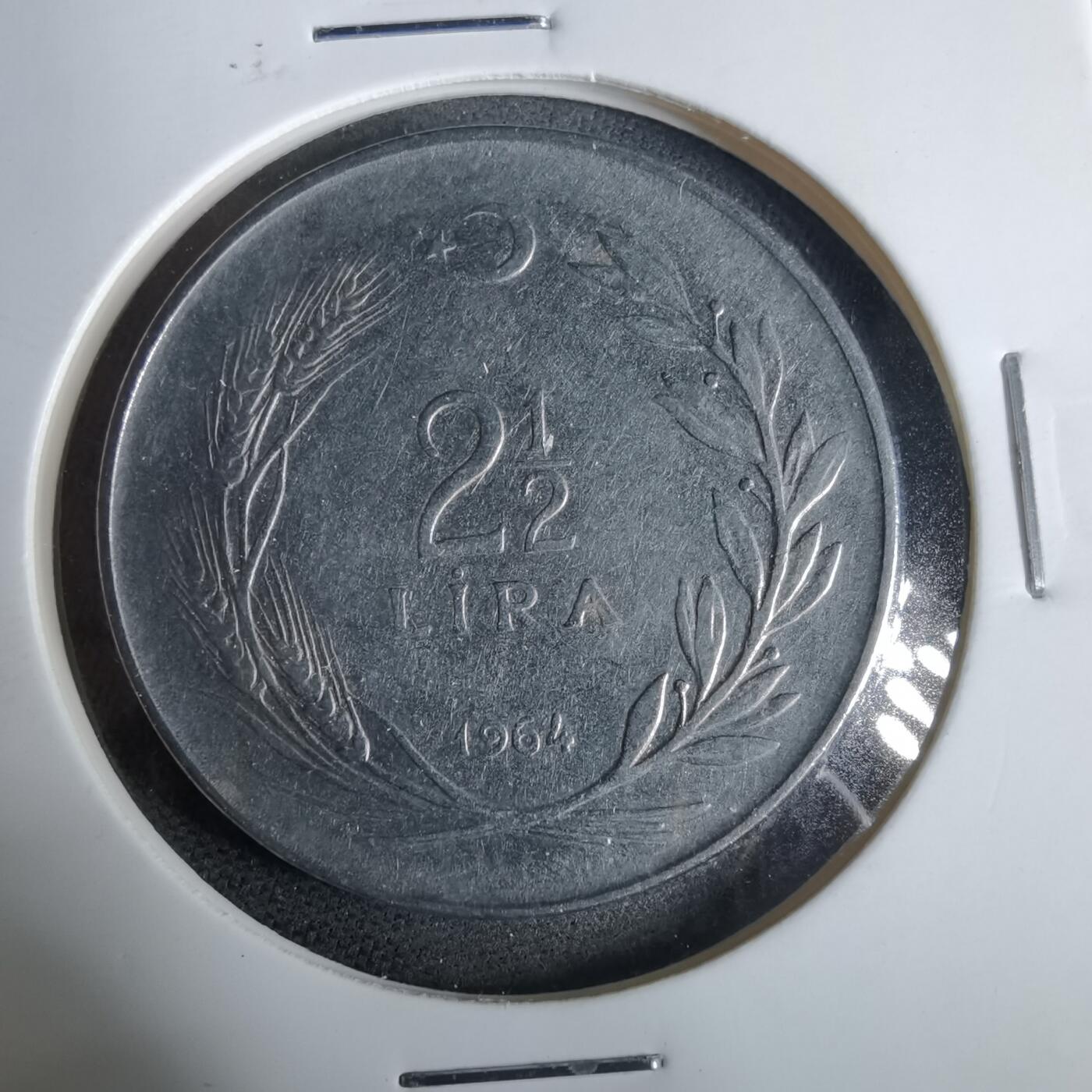 沼泽如烟--第925场 土耳其1964年2.5里拉