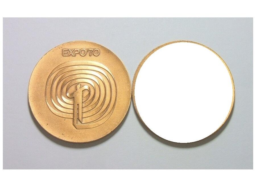 日本1970年大阪世博会 高浮雕精制铜章 33MM