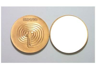 日本1970年大阪世博会 高浮雕精制铜章 33MM - 日本1970年大阪世博会 高浮雕精制铜章 33MM