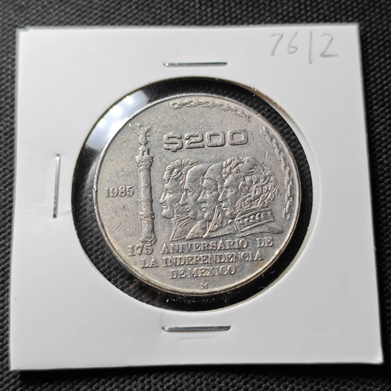 KK钱币收藏小铺 第376期  2月预留时间 周末发货  墨西哥200比索纪念币