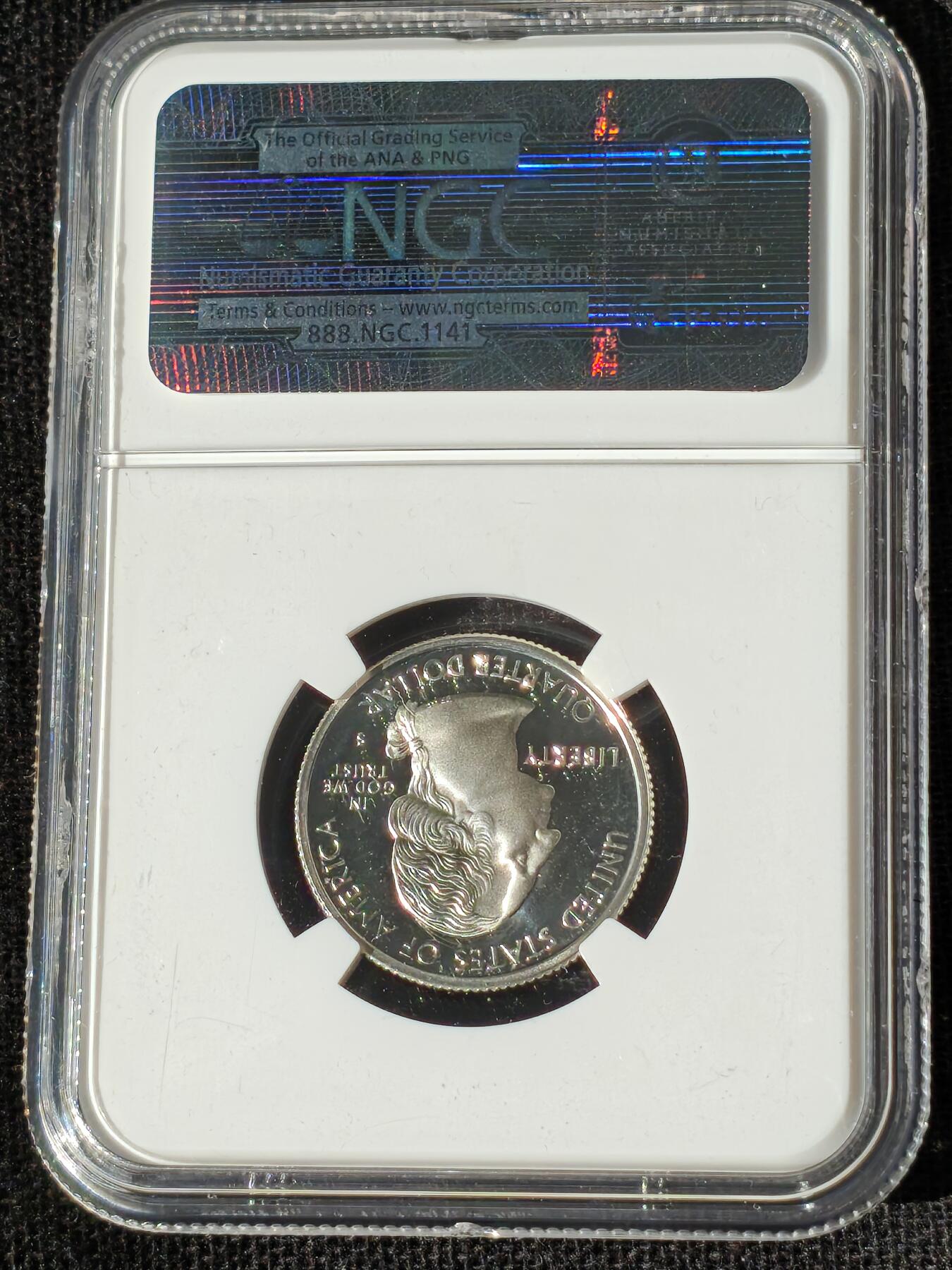 刘世昌艺术品销售中心～虎踞龙蟠*金杨在线联拍群第511期 美国2000年“弗吉尼亚州”精制纪念银币（NGC   PF69UC    串号：3772986-079）1枚。