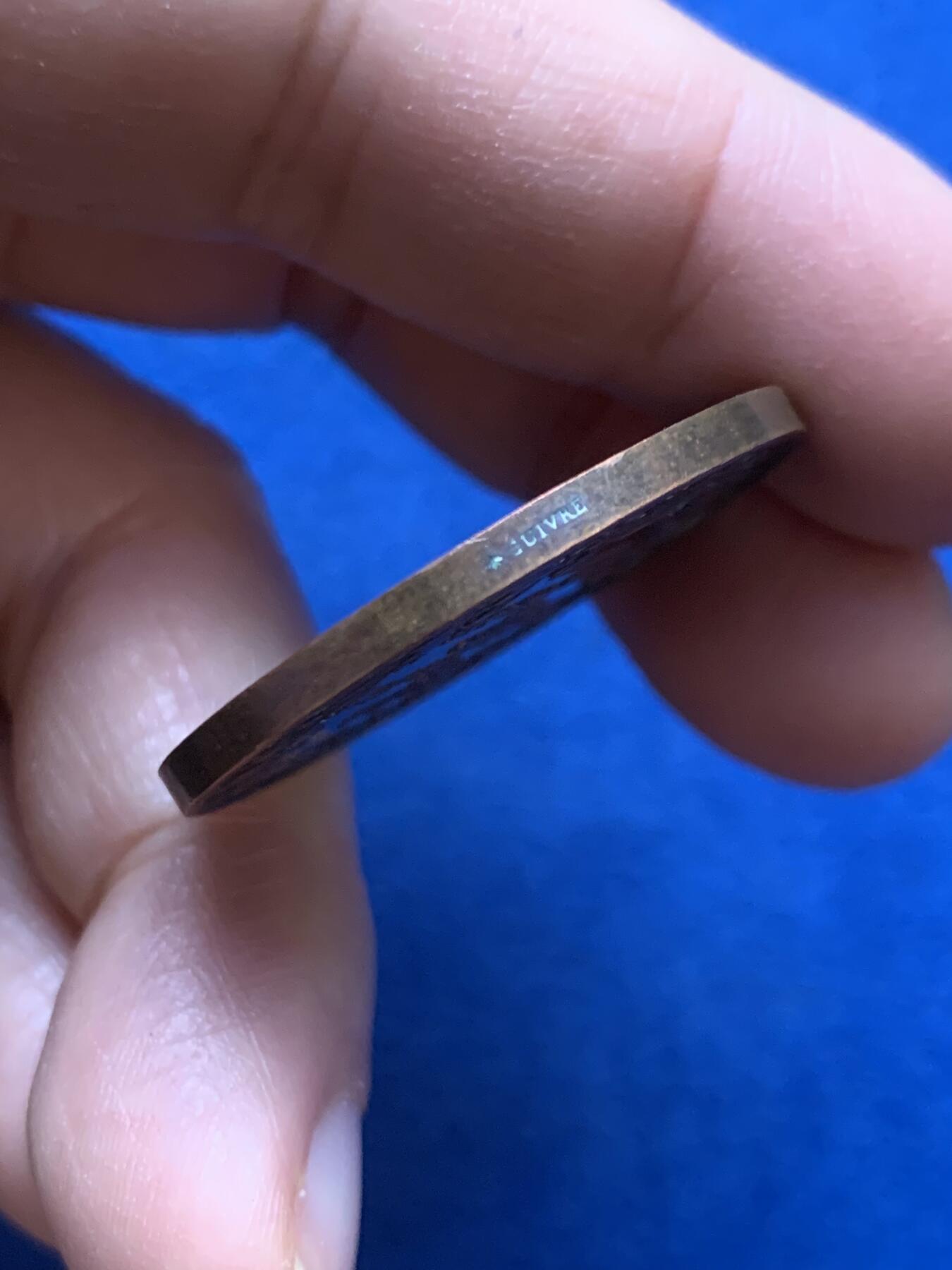 《竞宝斋》第446场 周日，周一，2场连拍 （全场包邮） 法国塔尔纳-加龙省文理与艺术学会纪念铜章 15.4克 33.5mm 蜜蜂铜标