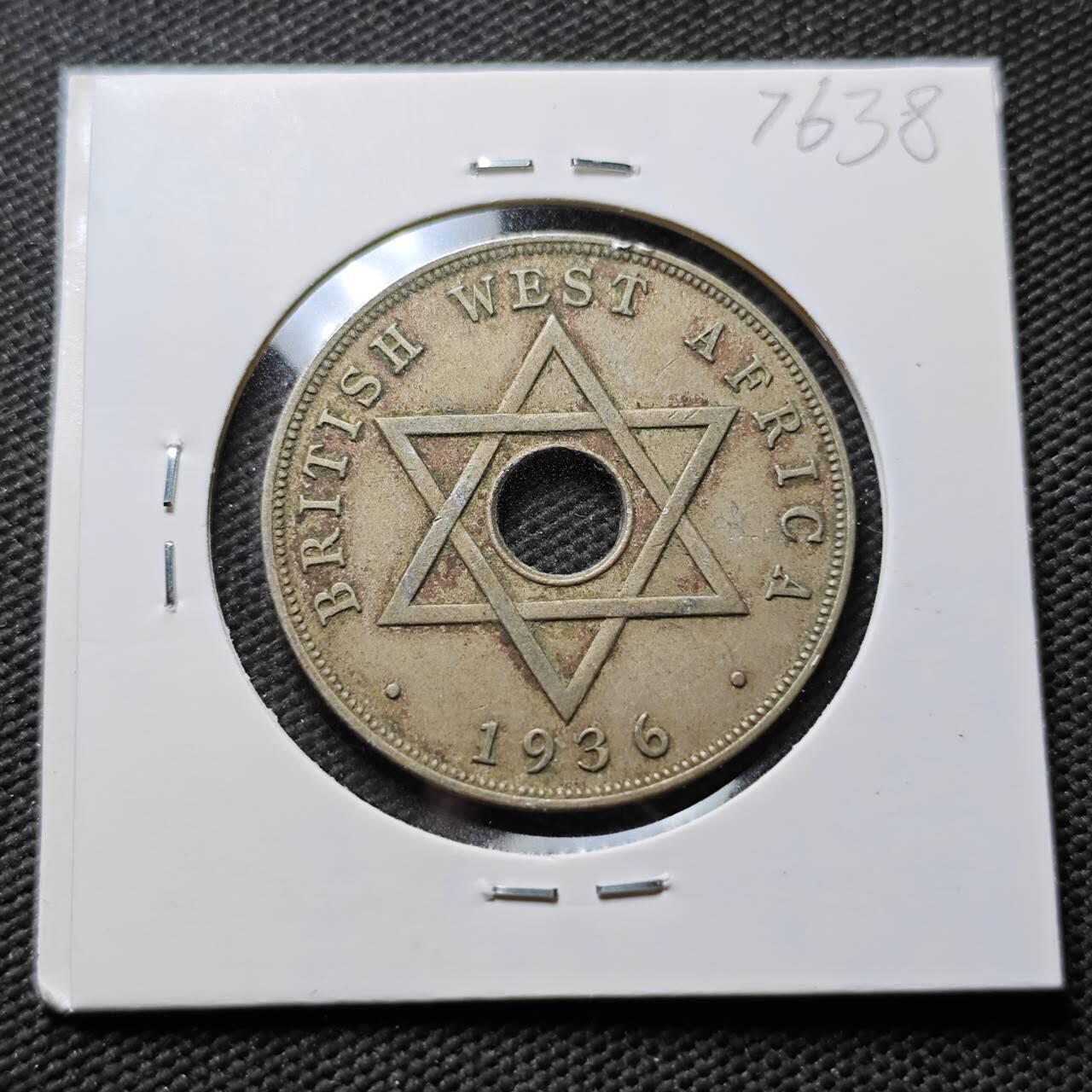 KK钱币收藏小铺 第376期  2月预留时间 周末发货  1936英属西非1便士镍币