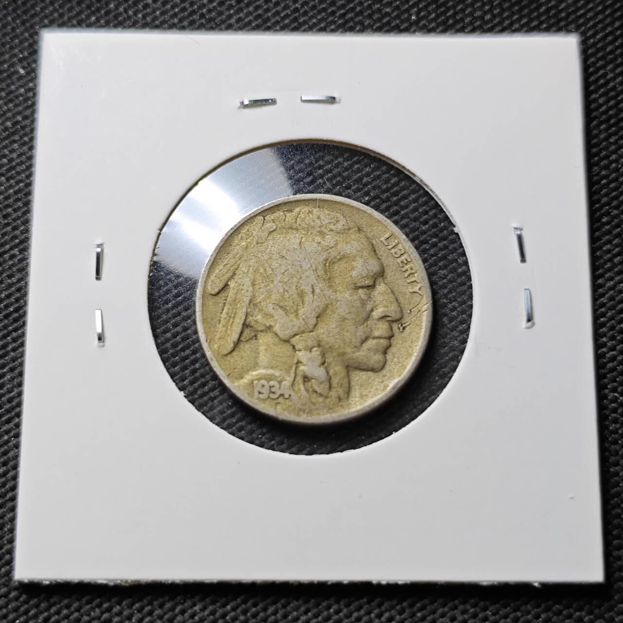 KK钱币收藏小铺 第376期  2月预留时间 周末发货  1934美国5分镍币