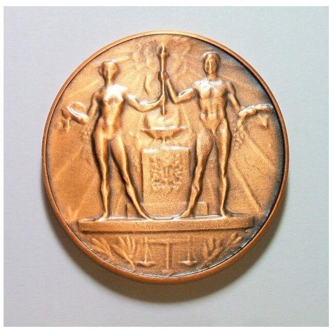 纪念1928年阿姆斯特丹奥运会 高浮雕精制大铜章 40MM