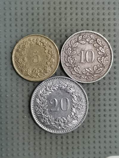 2025年第134场各国散币拍卖（总第134场） - 瑞士3枚