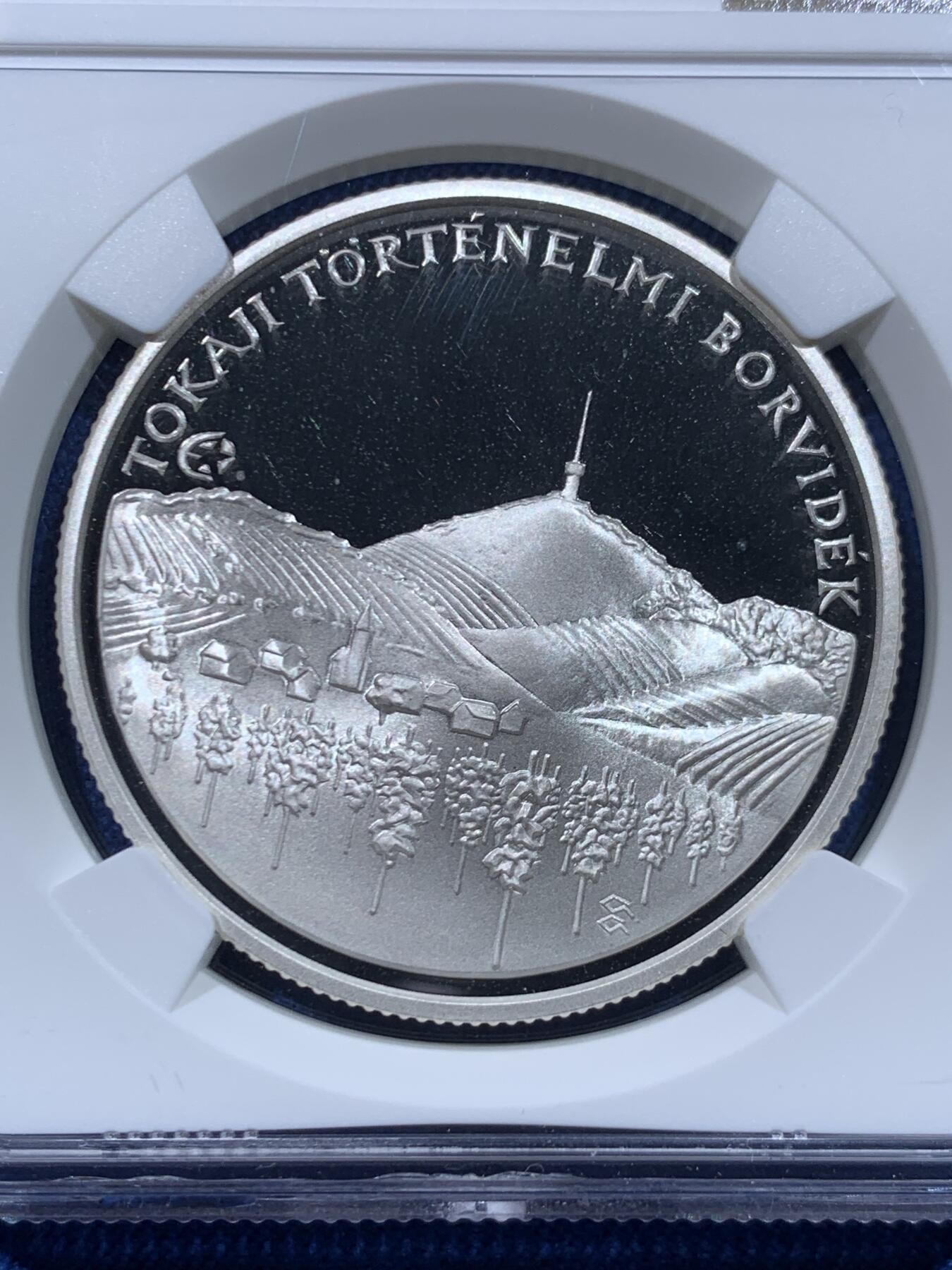 《竞宝斋》第446场 周日，周一，2场连拍 （全场包邮） NGC PF69UC 匈牙利克劳斯获奖币 2008年欧罗巴之星-托卡伊葡萄酒产区5000福林银币 925银 31.46克