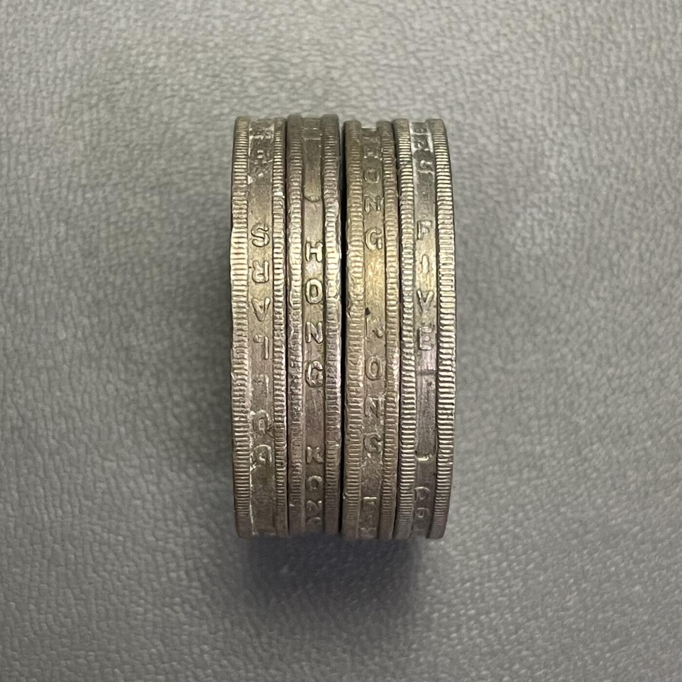 回流1208 香港不同年份厚伍圆4枚