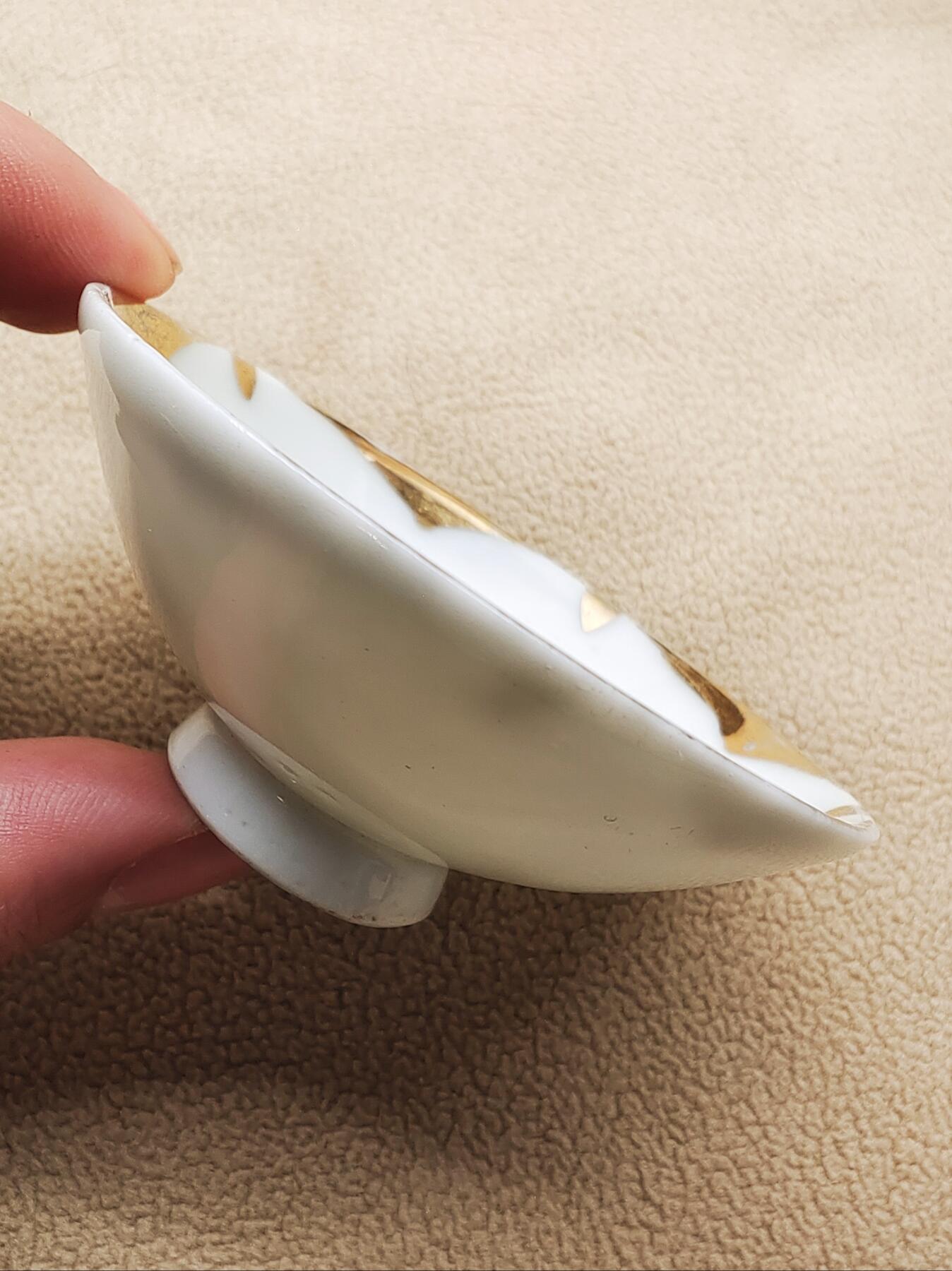 日本昭和金彩二战纪念压手杯 一口杯 茶盏 茶杯 主人杯 茶碗 茶道具