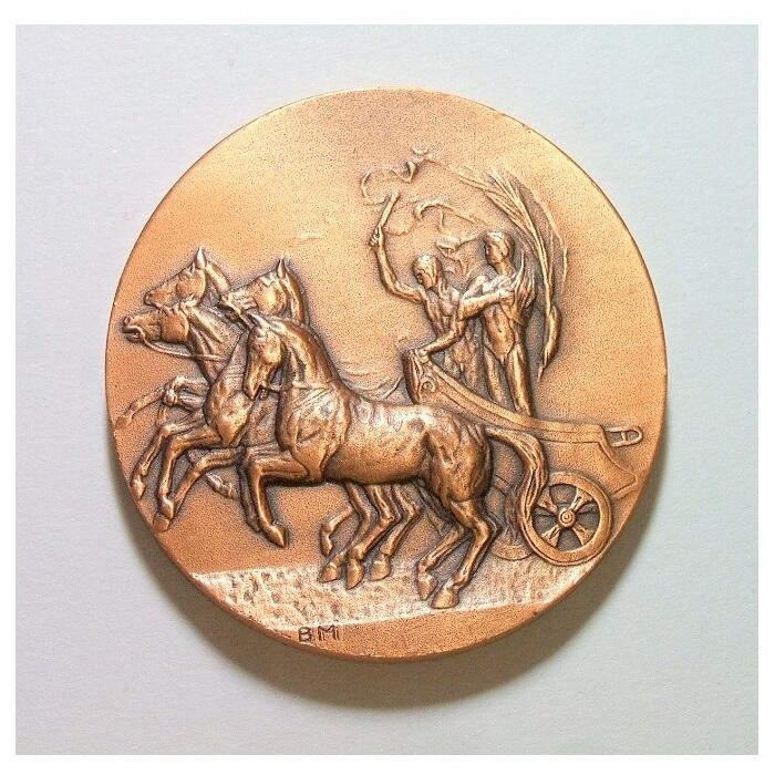 纪念1948年伦敦奥运会 高浮雕精制大铜章 40MM