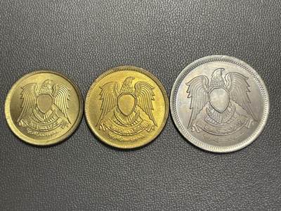 回流1208 - 全新 埃及双鹰国徽3枚