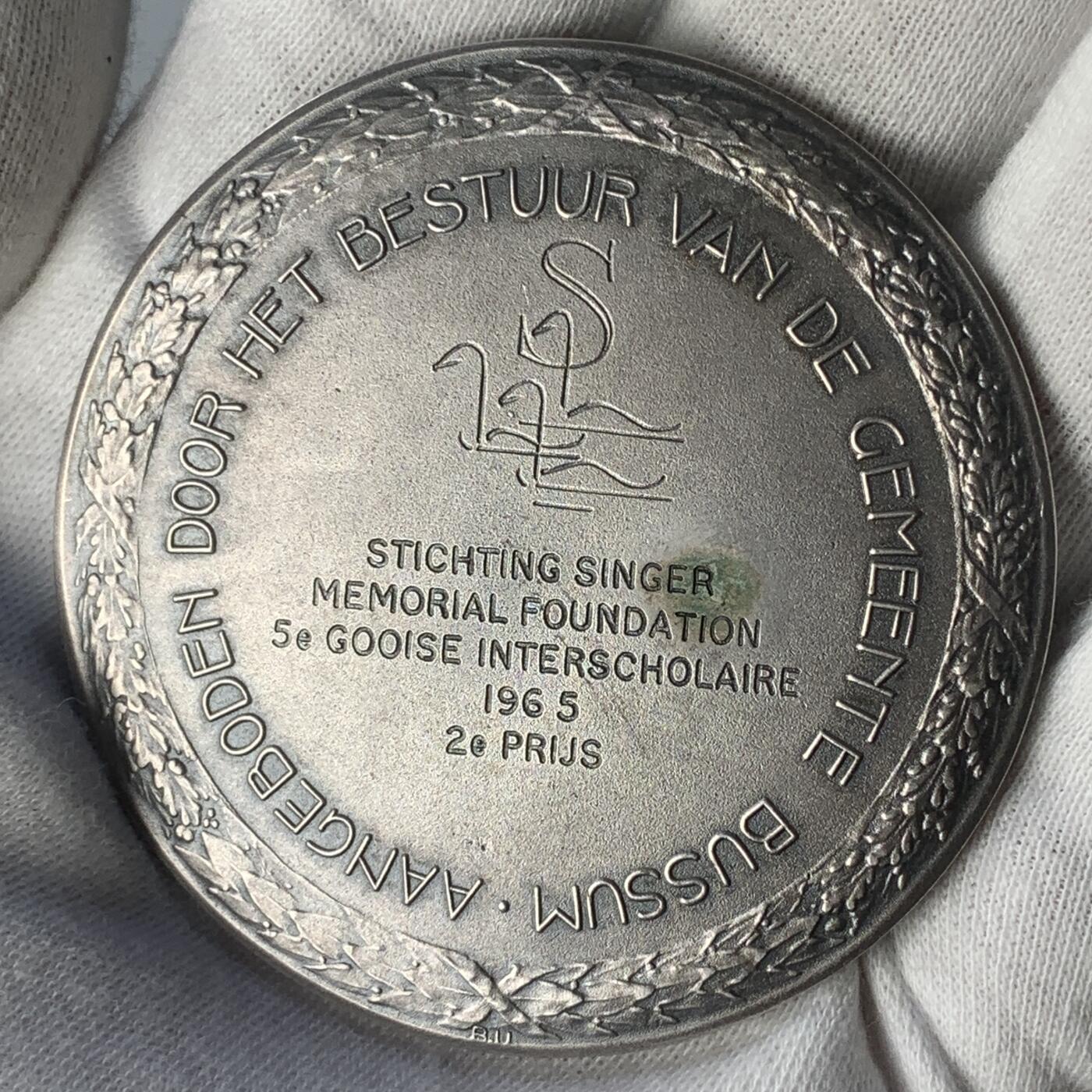 掌中浮雕-藏着的欧洲第045场 1965年荷兰Bussum市政府奖章，59mm ，75g