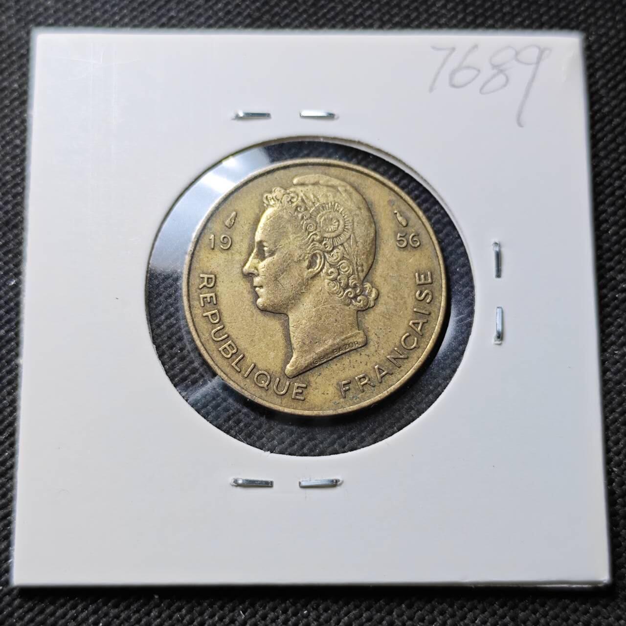 KK钱币收藏小铺 第376期  2月预留时间 周末发货  1956法属西非10法郎