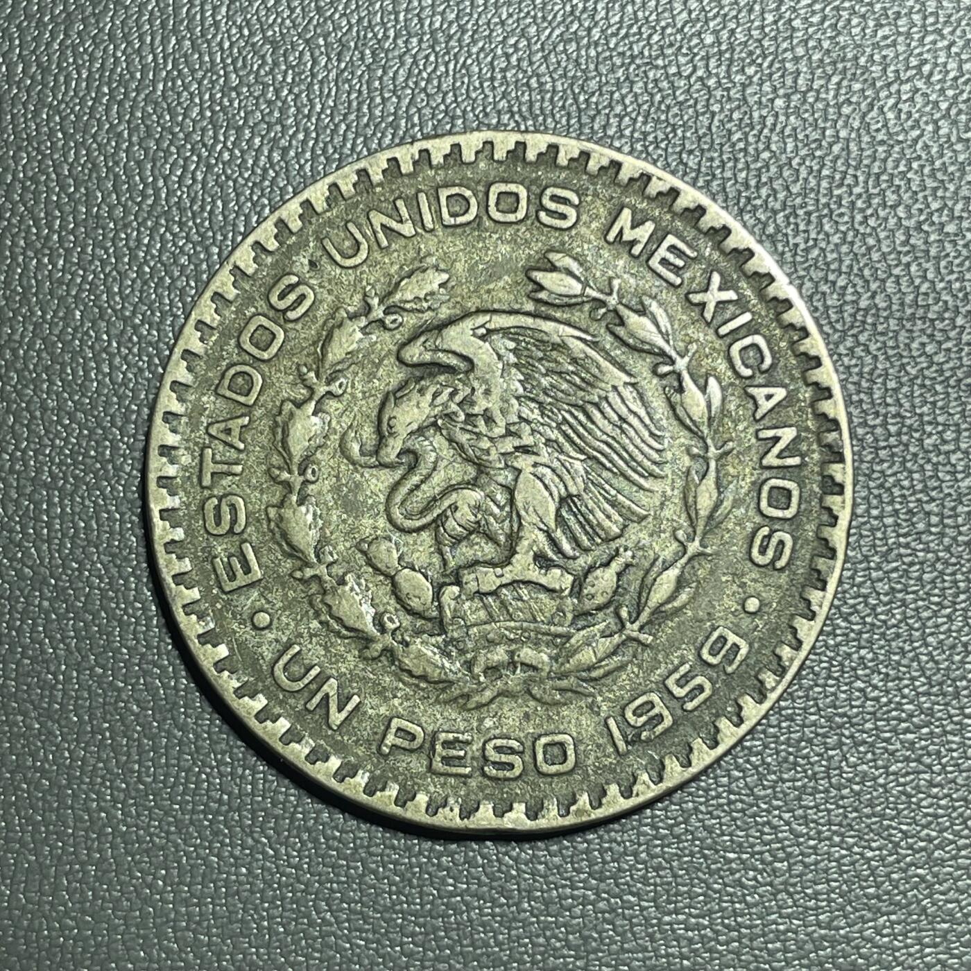 回流1208 墨西哥1959年“莫雷洛斯”1比索银币（Morelos 1 Peso Silver Coin）