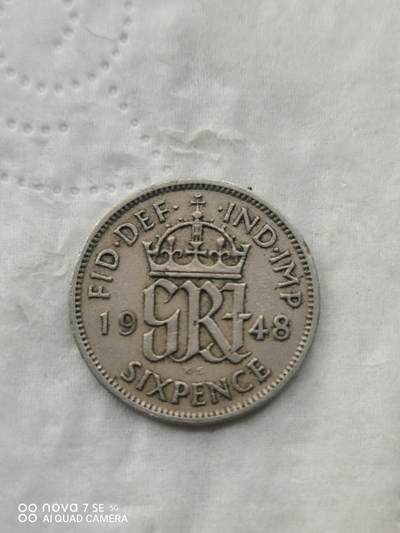 外国硬币 - 48年英国6便士