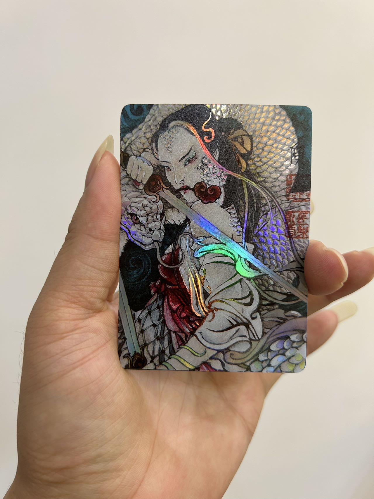 喜灰玩卡首拍第一期免佣金 启读文化李广神话彩闪一套5张