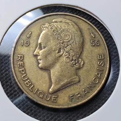 KK钱币收藏小铺 第376期  2月预留时间 周末发货 -  1956法属西非10法郎