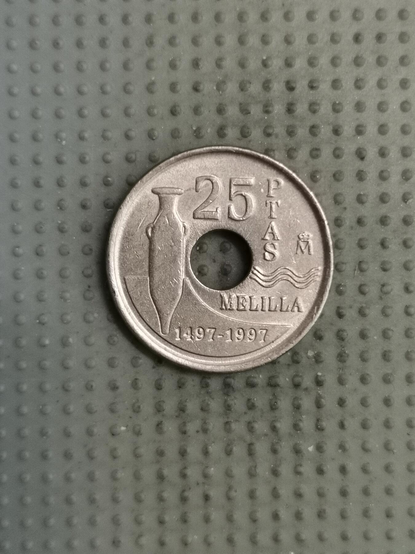 2025年第134场各国散币拍卖（总第134场） 西班牙1997年梅利利亚市25比塞塔纪念币