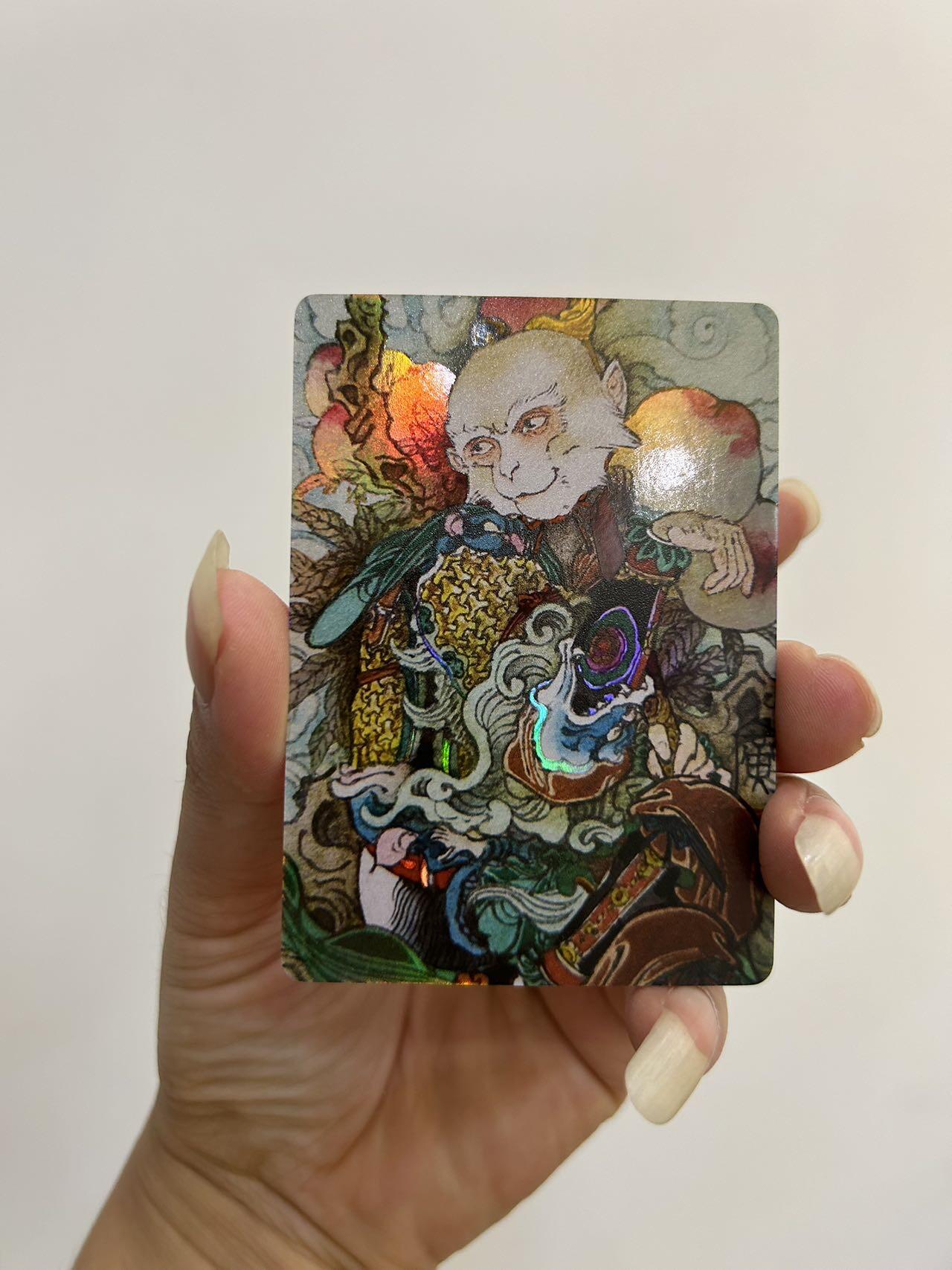 喜灰玩卡首拍第一期免佣金 启读文化李广神话彩闪一套5张