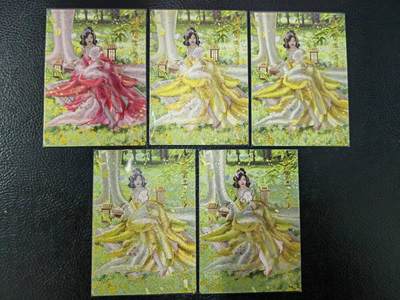 阳大大卡牌拍卖第86期（持续收拍品，周六晚上九点截拍，进群福利早知道） - 【粗闪裸卡】卡德曼 武韵红颜（三国演义） 谷粒 马翠 粗闪5张