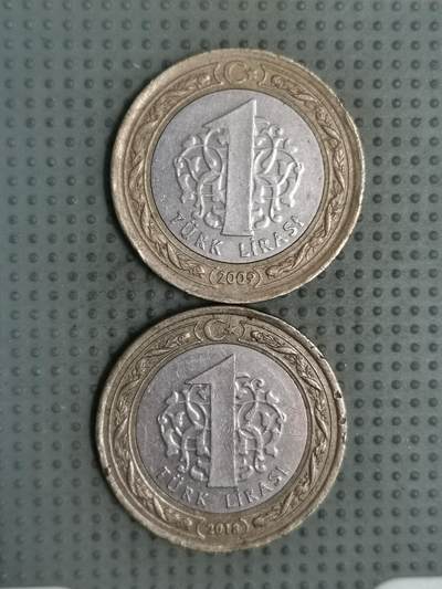 2025年第135场各国散币拍卖（总第135场） - 土耳其1里拉2枚