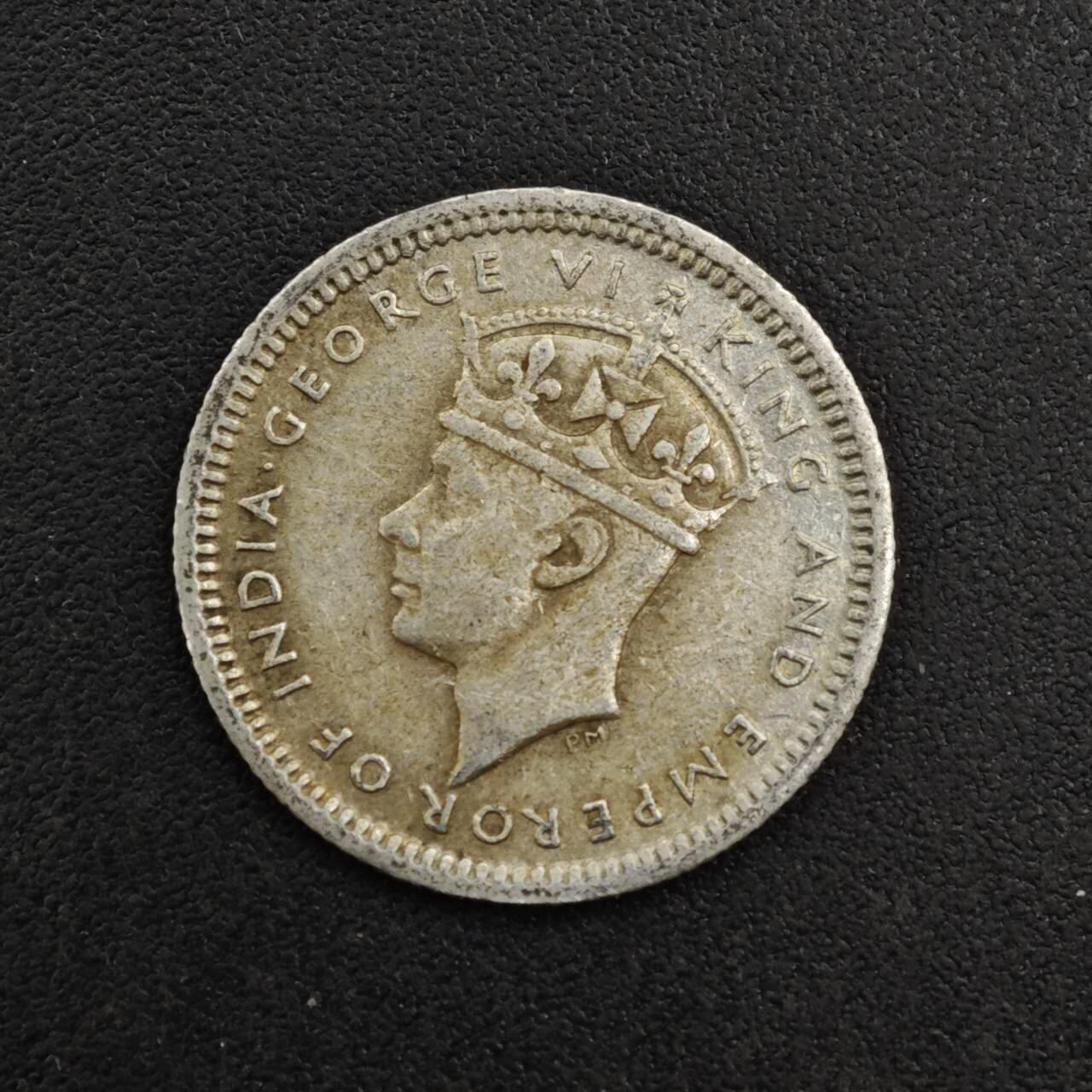 【淘币小摊】实时拍第八百二十二拍   银币套币场   满百包邮可预留二周 每周一统一发货   马来亚1945年乔治六世5分银币