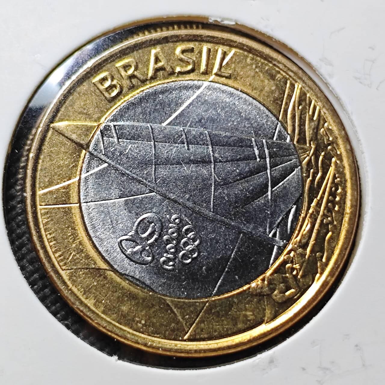 KK钱币收藏小铺 第376期  2月预留时间 周末发货  巴西1瑞尔双色币纪念币