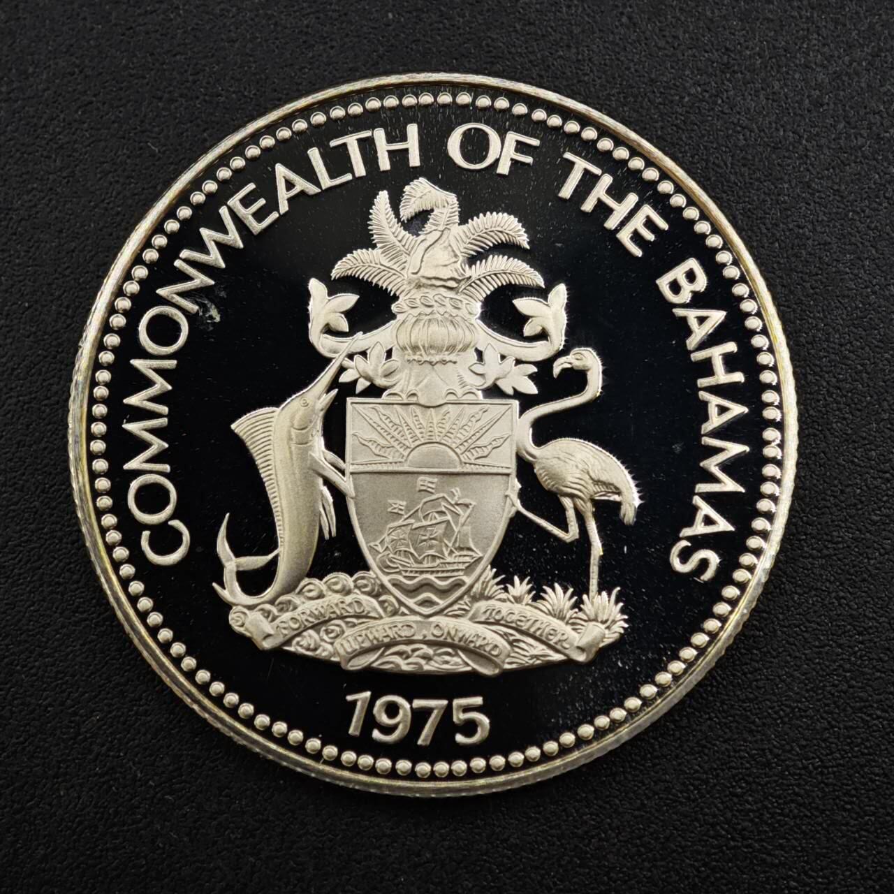 【淘币小摊】实时拍第八百二十二拍   银币套币场   满百包邮可预留二周 每周一统一发货   巴哈马1975年50分剑鱼精制银币重10.37克800银 纯银价110