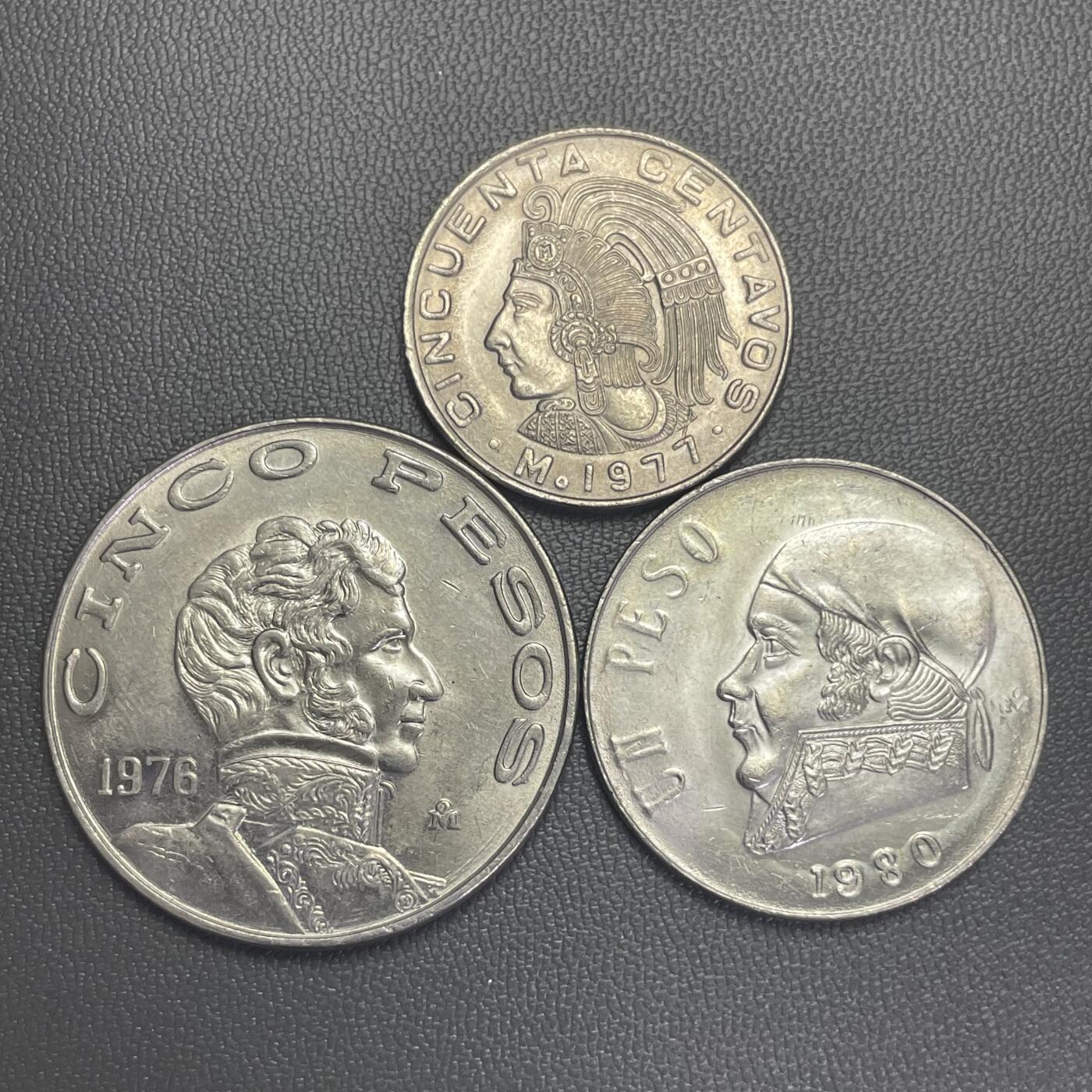 回流1208 全新墨西哥人物3枚