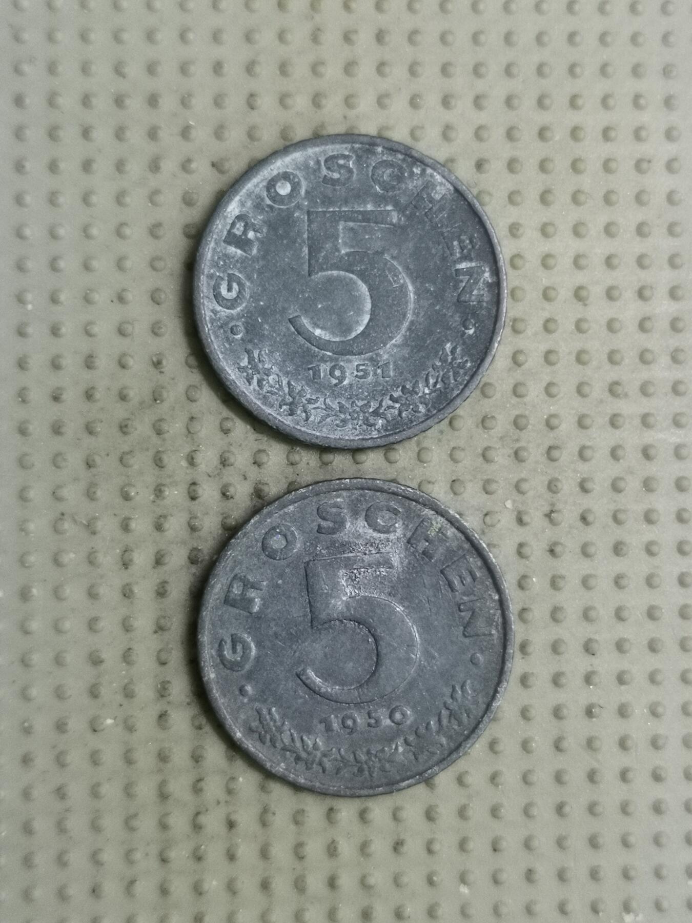 2025年第134场各国散币拍卖（总第134场） 奥地利5格罗申2枚