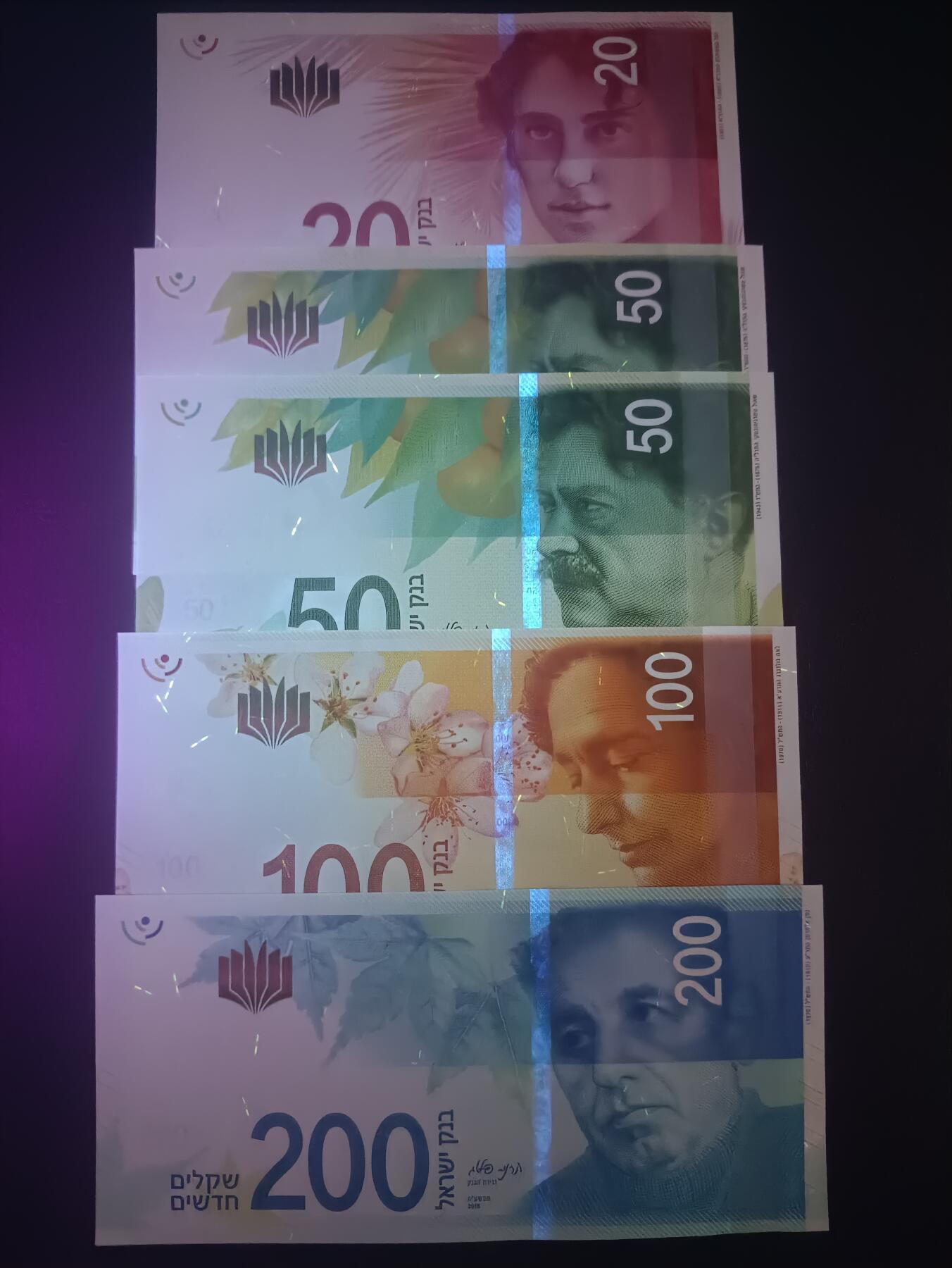 2025十二月第二期，总207期 以色列套钞批量五张UNC