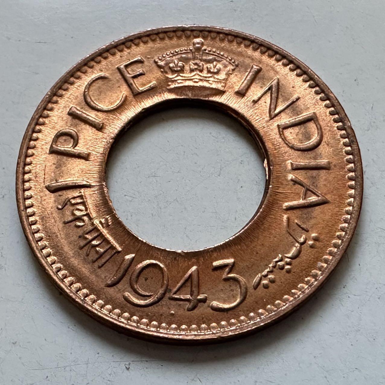 🌹外币初藏🌹🐯2025年第138场  每周二四六晚8️⃣点 接代拍 英属印度1943年一派沙—4