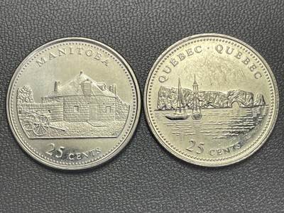 回流1208 - 加拿大25分州币系列之曼尼托巴省、魁北克省