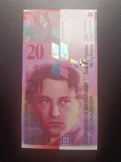 2025十二月第二期，总207期 - 瑞士2008年20法郎UNC，作曲家亚瑟奥涅格