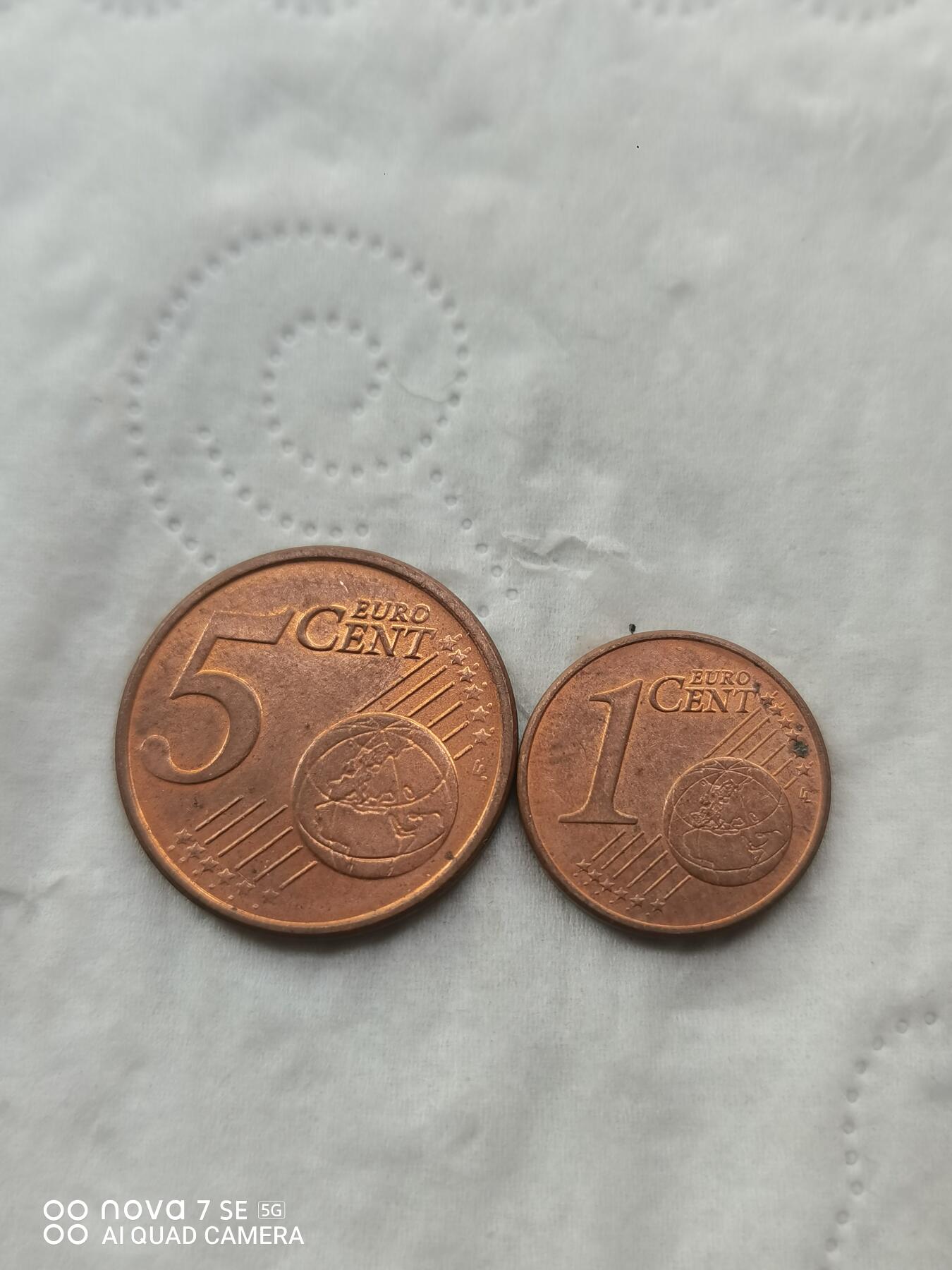 外国硬币 欧分两枚
