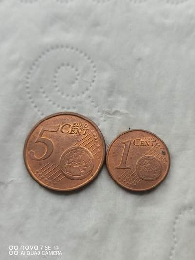外国硬币 - 欧分两枚