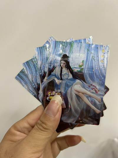 喜灰玩卡首拍第一期免佣金 - 桔梗神凰百剑行李秋水三渐变加艺术卡共四张