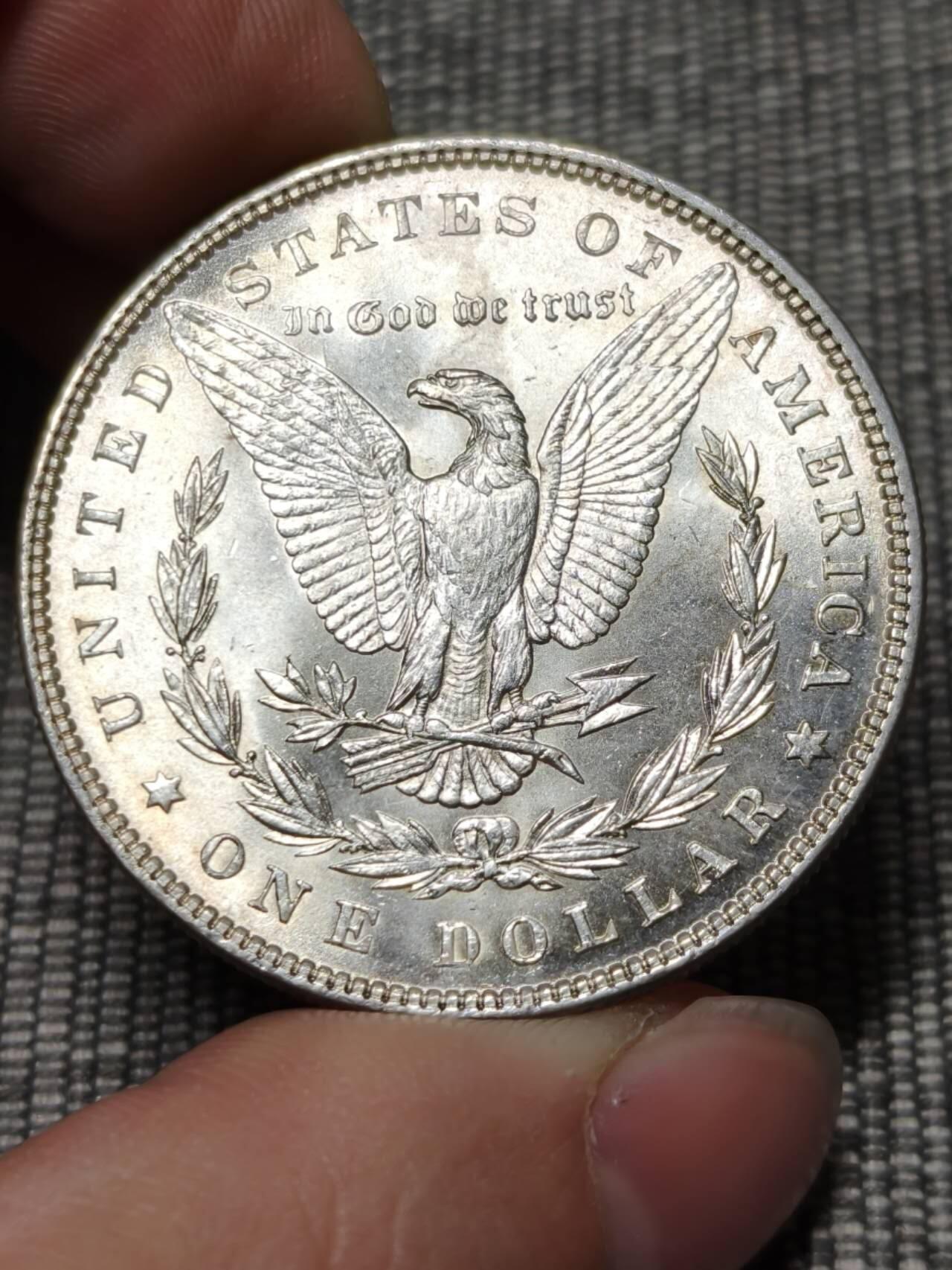 UNC1883和1887美国摩根银元两枚499一个包顺丰