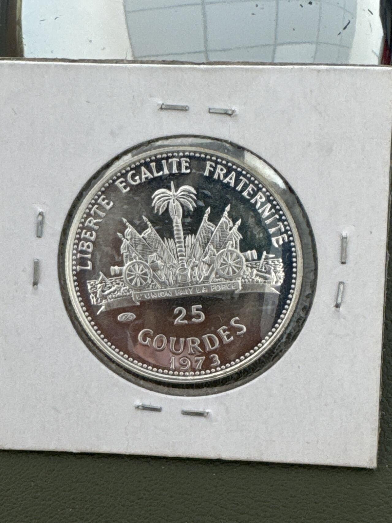 ❤️【币观天下】❤️ 第334期钱币拍卖- 2025.12.12周五晚上6点半场-长期征集拍品 海地1973年10克精制银币