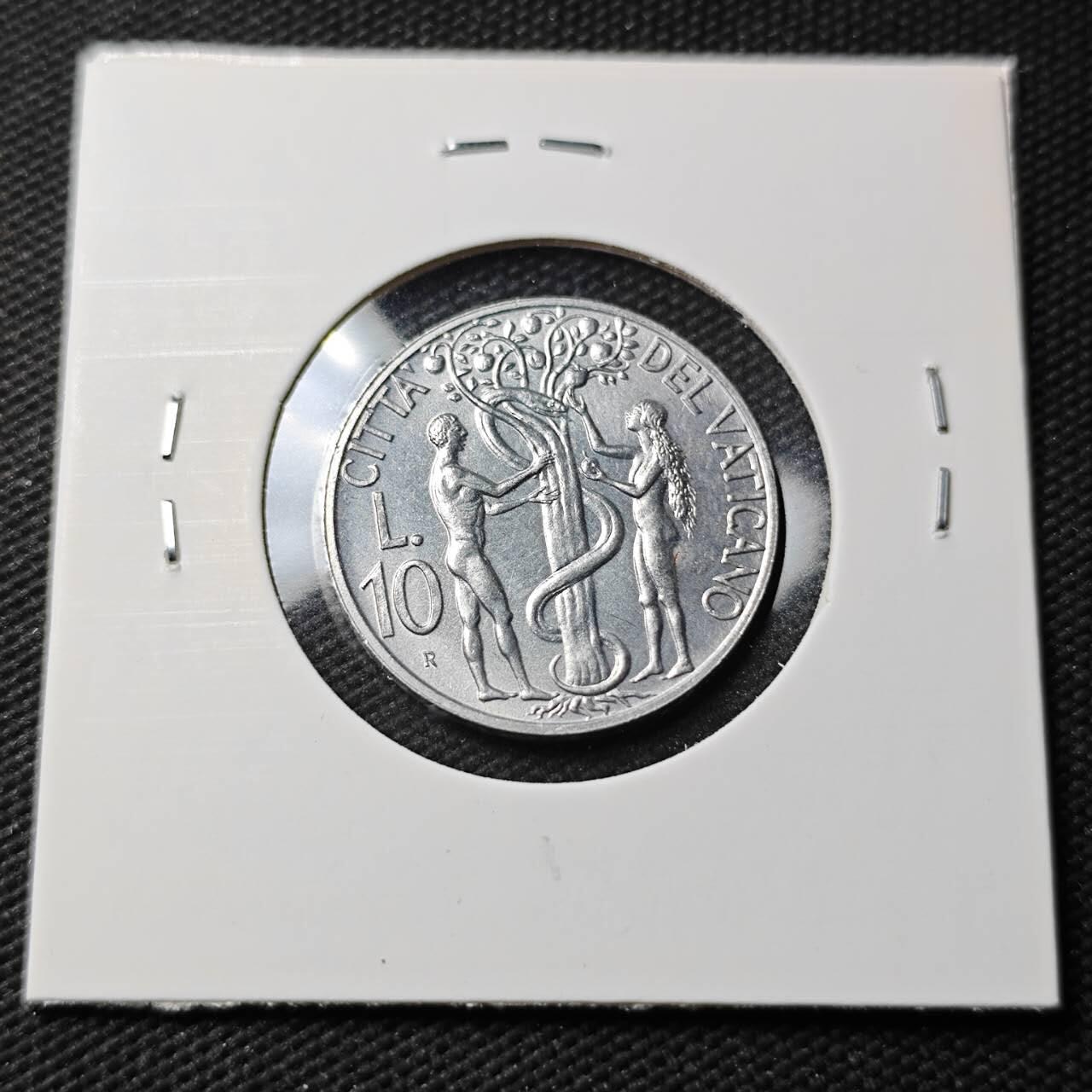 KK钱币收藏小铺 第377期  2月预留时间 周末发货  梵蒂冈10里拉 少见