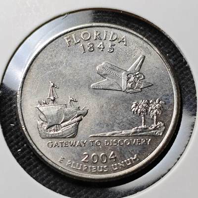 KK钱币收藏小铺 第376期  2月预留时间 周末发货 -  美国25分纪念币 好品