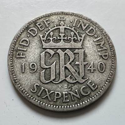 🌹外币初藏🌹🐯2025年第139场  每周二四六晚8️⃣点 接代拍 - 英国1940年6便士银币