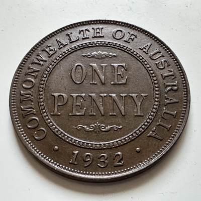 🌹外币初藏🌹🐯2025年第139场  每周二四六晚8️⃣点 接代拍 - 澳大利亚1932年一便士