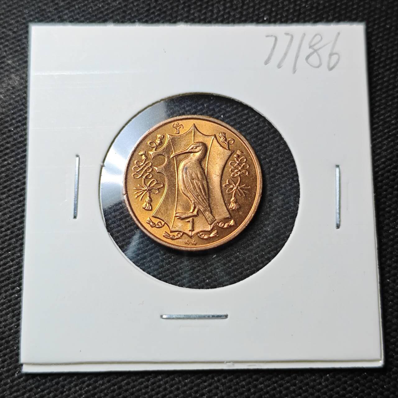 KK钱币收藏小铺 第377期  2月预留时间 周末发货  马恩岛1便士铜币 好品